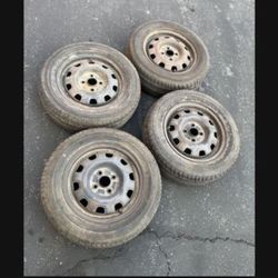 4 — 185/65r14 4x100 4x3.94 Stock Honda Civic Fit Xa Xb Ia Corolla Miata Echo Wheels Rims Good 90% Ohtsu Tires!!!!!