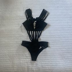 Bikini Women Tank Top Hollow Sexy One Set Swimsuit Attached Bottoms Summer