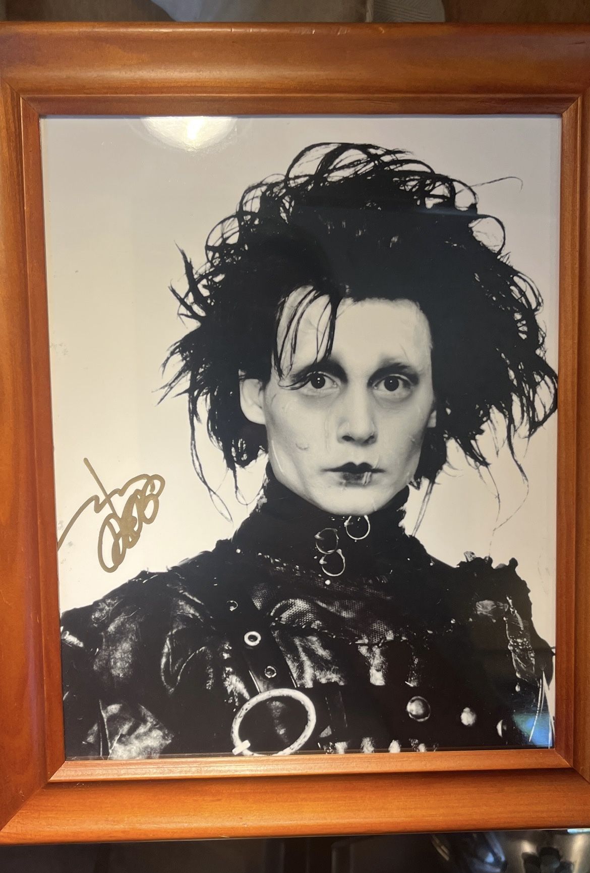 JOHNNY DEPP 8x10 TIM BURTON EDWARD SCISSOR HANDS SIGNED HEADSHOT W/ COA!