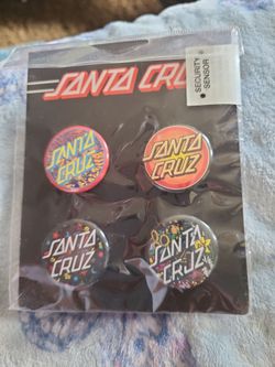 Santa Cruz and creatures pins