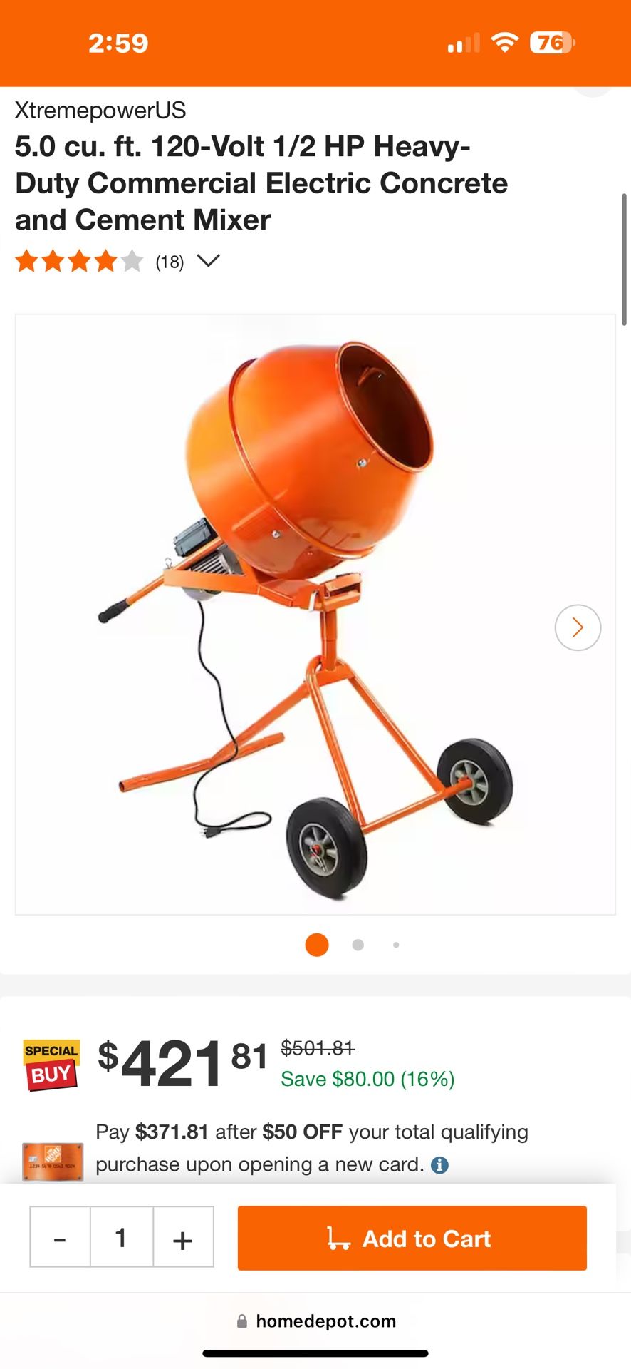 Concrete electric Mixer