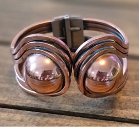 Modernist copper bracelet