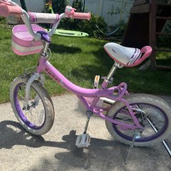 16” RoyalBaby Girls Bike – Pink “Bunny” with Basket & Training Wheels!