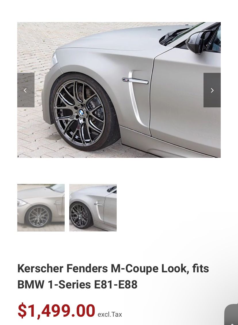 BMW 1M Fenders For all E82/88
