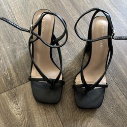 Black Strap Heels