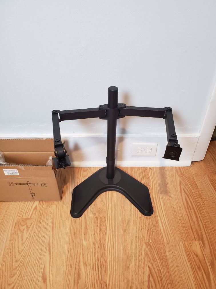 Dual monitor desk stand