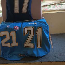 Three NFL Chargers Jerseys