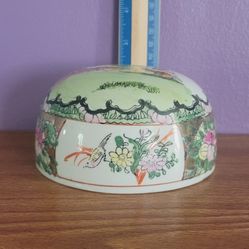1950's Chinese Export Republic Period HandPainted Domed Bowl Lid 