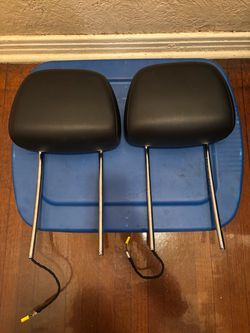 2008-14 Mercedes W204 C250 C300 GLK350 Front Black Seat OEM Headrest Set Pair
