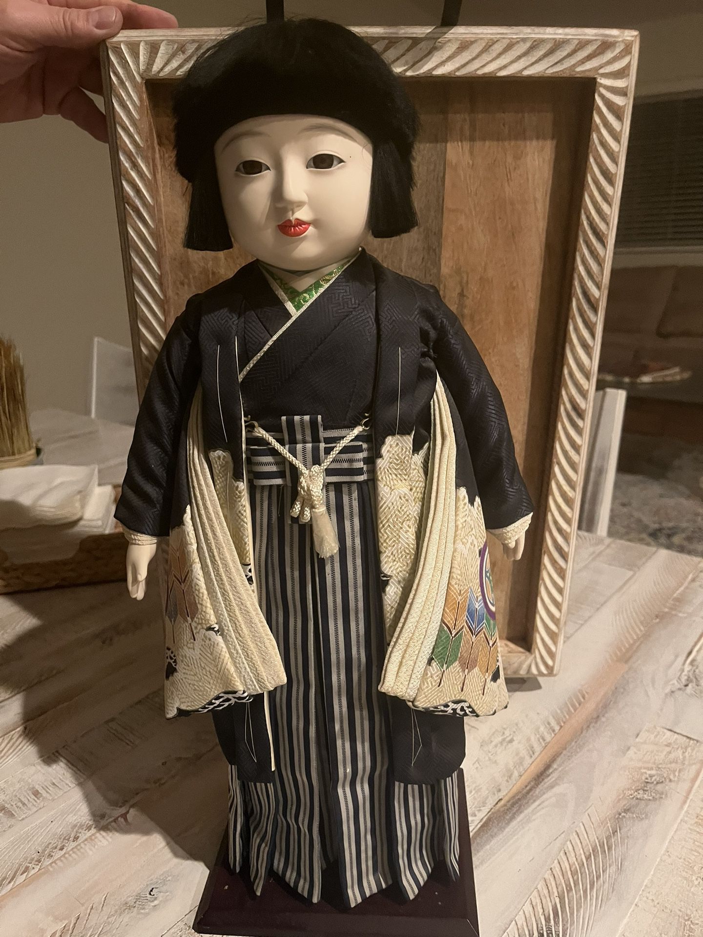 20 in Male Japanese  ichimatsu in Kimono Doll Excellent condition.   