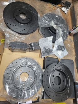 2020----2022 Hyundai Palisade/Kia Telluride performance drilled and slotted rotors & ceramic brakes