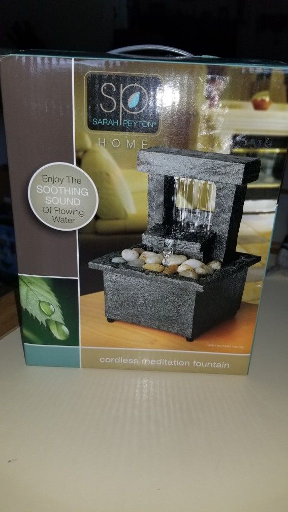 NEW IN BOX SARAH PEYTON CORDLESS MEDITATION FOUNTAIN. PICK UP MIDDLEBORO ONLY FINAL SALE