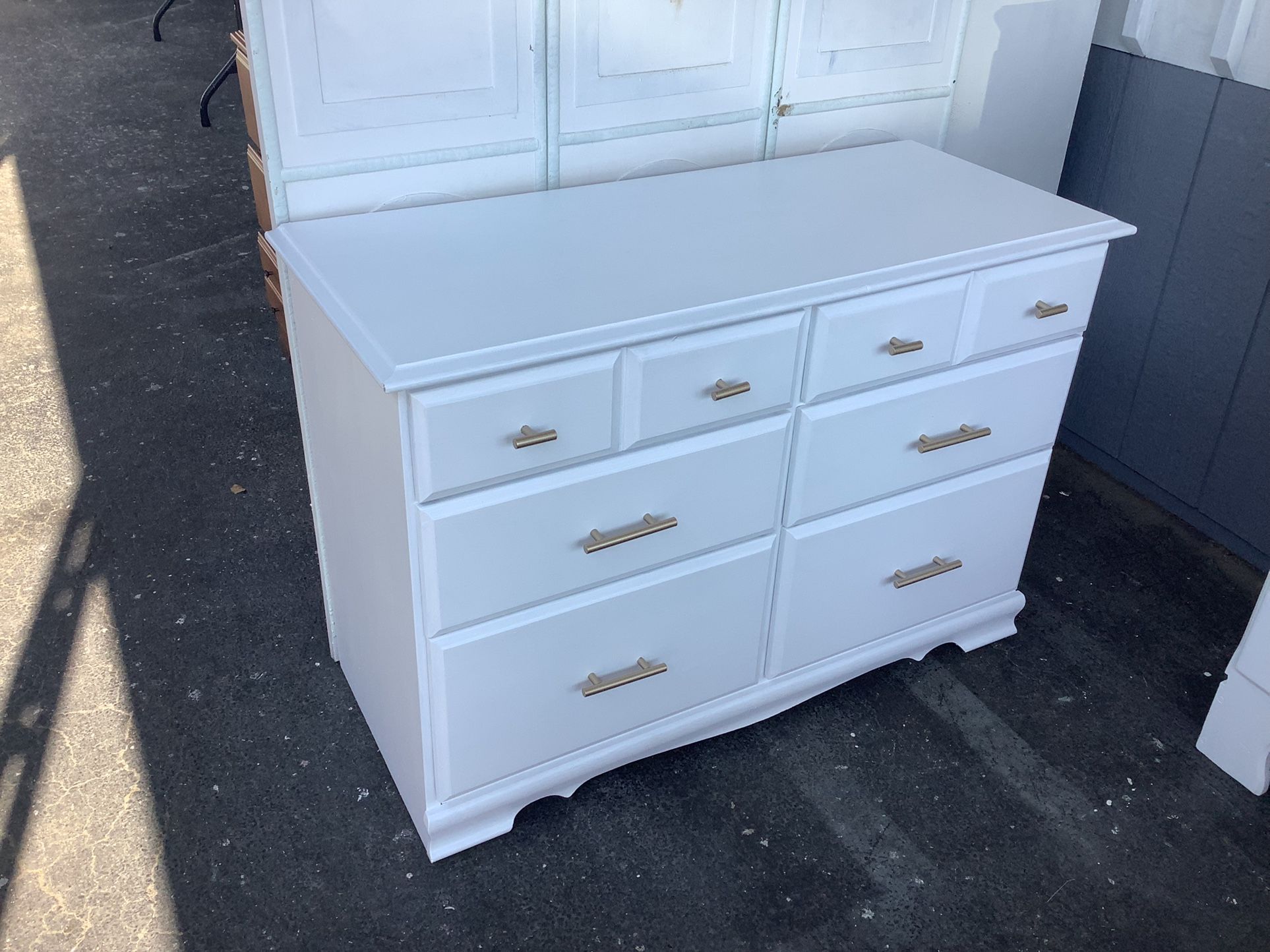 Refinished Solid Wood White Dresser for Sale in Marysville, WA OfferUp