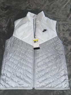 Nike Quilted Mens Puffer Vest White Gray