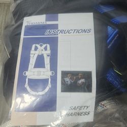 Safety Harness Fall Protection Kit - Full Body Roofing harnesses with Shock Absorbing Lanyard Upgrade Paded