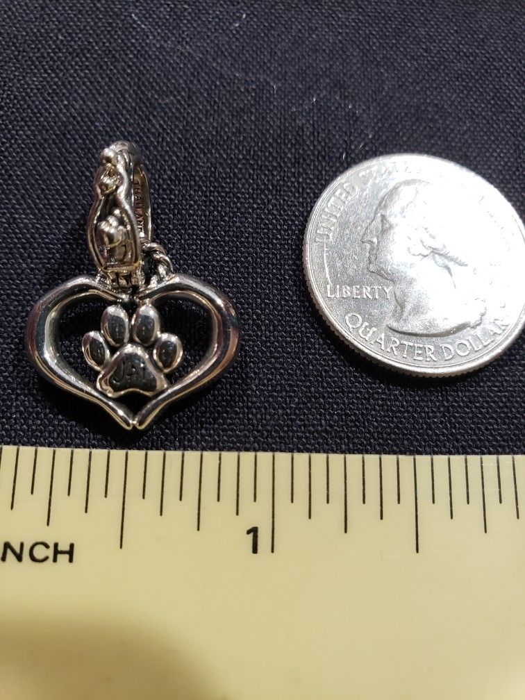 JAI Sterling Silver Paw Print Enhancer