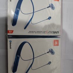 Two JBL Live 200 Bluetooth Headphones 