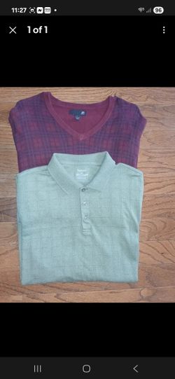 Lot Of 2 Mens Long Sleeve Shirts Size L Excellent Condition