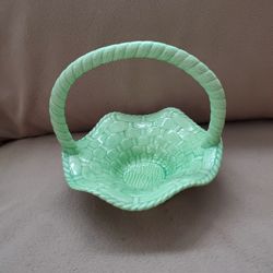 Vintage Ceramic Woven Basket