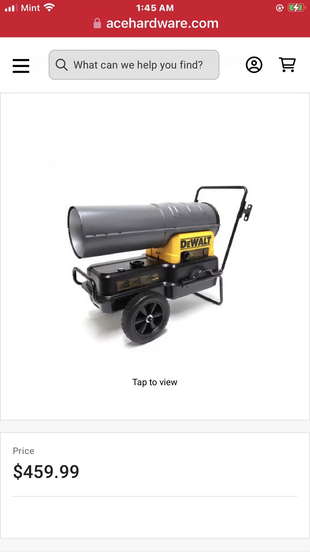 DEWALT KEROSENE HEATER @$300