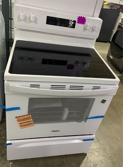 White Electric Stove with 4 Burners