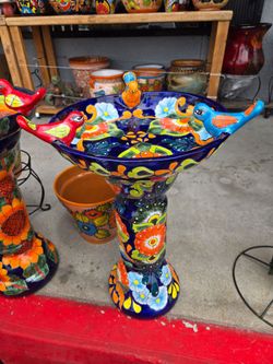 💥Talavera  Birdbath 💥  12031 Firestone Blvd Norwalk CA 90650.