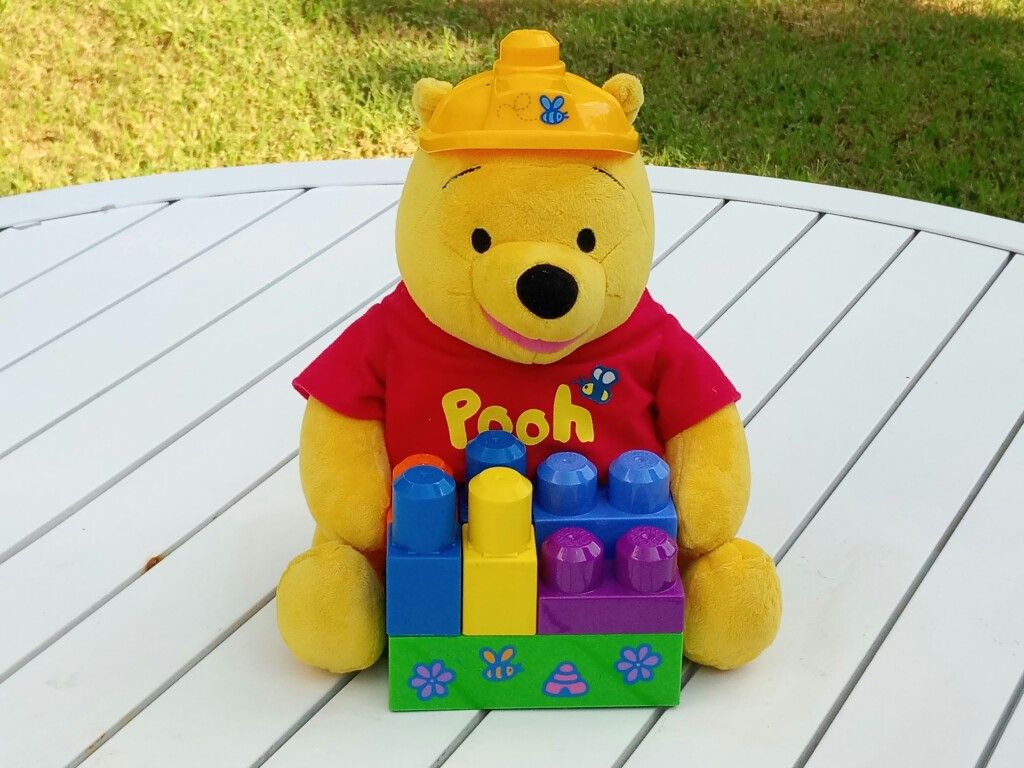 Disney's Winnie the Pooh Mega Bloks can be used with other mega blocks to build