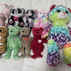 Plush Toy Bundle – 9 pcs (Beanie Babies & More) 🧸