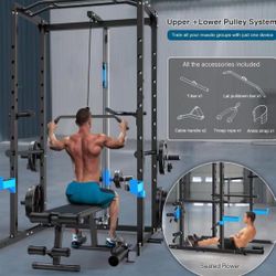 Ultra Fuego Power Cage Home Gym w/ Lat Pulldown [NEW IN BOX - FACTORY SEALED] **Retails for $370