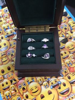 Pretty Sterling Silver Rings 💍💙🦋 Rings size # 5