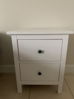 White IKEA Dresser And Nightstands (2)