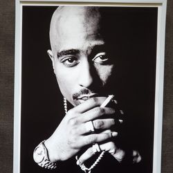 2pac Tupac Supreme Offwhite Glass Jordan Frame 11x17 Vans