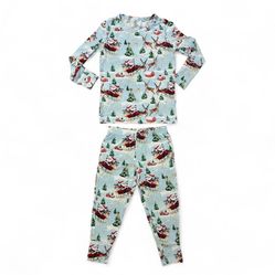 Posh peanut Pere Noel Christmas classic long sleeve 2 Pc pajama set