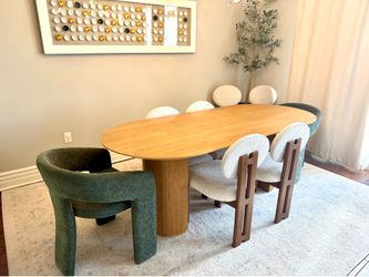 Abberton 78.7" Dining Table by Joss & Main with 8 Chairs