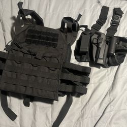 TACTICAL VEST With HOLSTER UTILITY BELT