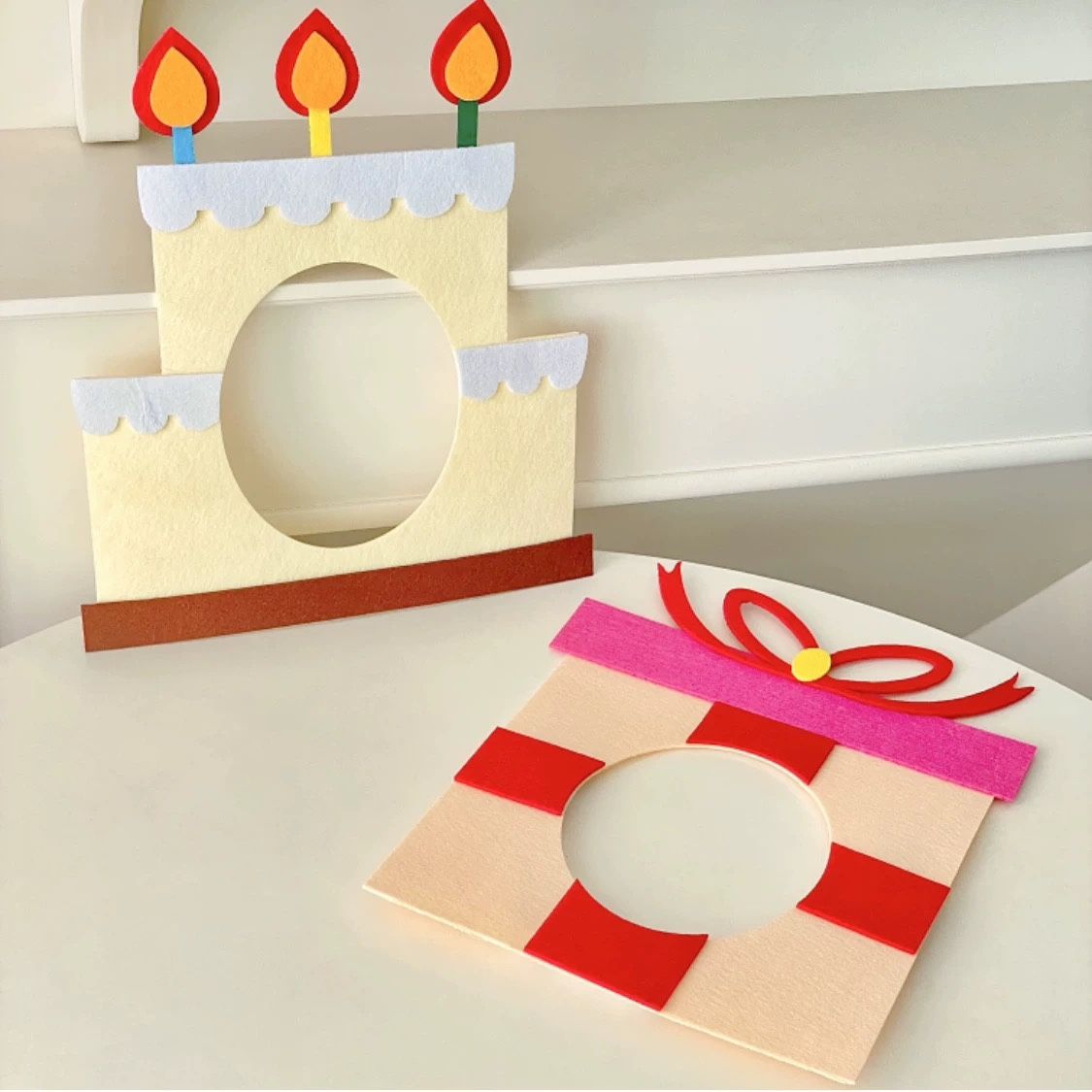  Party Selfie Props Felt Birthday Hats Birthday Props Kids Party Hats with Rope Photography Decor for Women Men