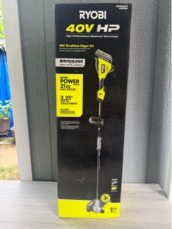 RYOBI 40V HP Brushless Stick Lawn Edger with 4.0 Ah Battery and Charger