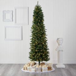 Nearly natural 9ft Slim Pre Lit Christmas Tree 