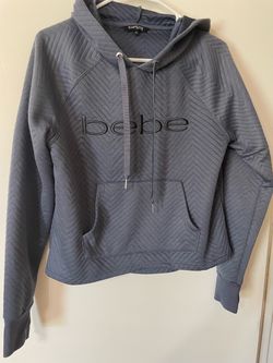 Bebe Quilted Hoodie Sweatshirt Medium