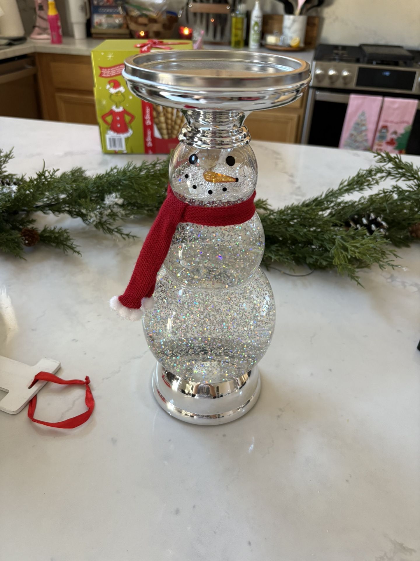 Snowman Candle Holder 