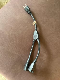 14 AWG Y-Splitter Power Cord (1 to 2 Outlet Extension Adapter)