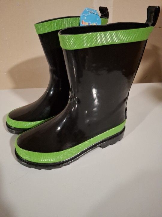 Kids's Rain Boots Land Chief Size 12 - Black