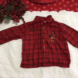 Boys’ Mickey Mouse “Wyatt” Holiday Shirt - Size XXS