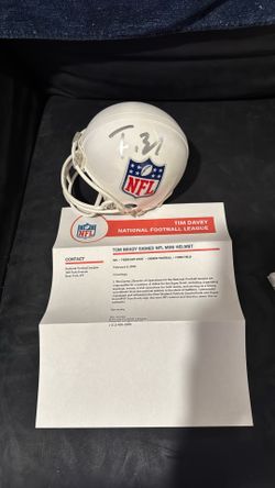Tom Brady Signed Mini-helmet 