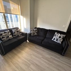 2 Black Sofas