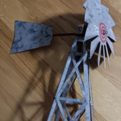 Vintage Toy. Vintage metal windmill. 