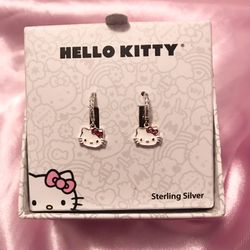Hello Kitty cuff Sterling silver earrings