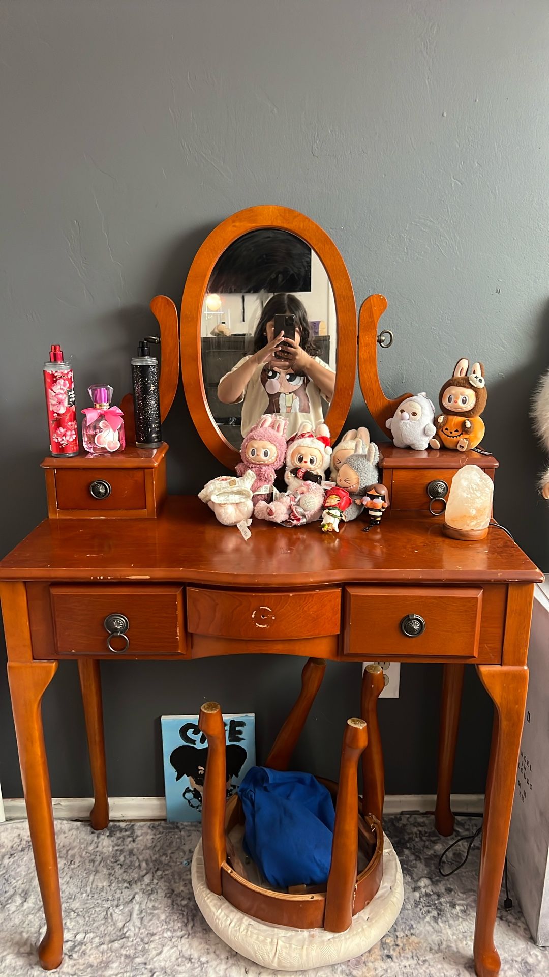 Desk For Makeup And Stuff. “ Labubu’s Not included.