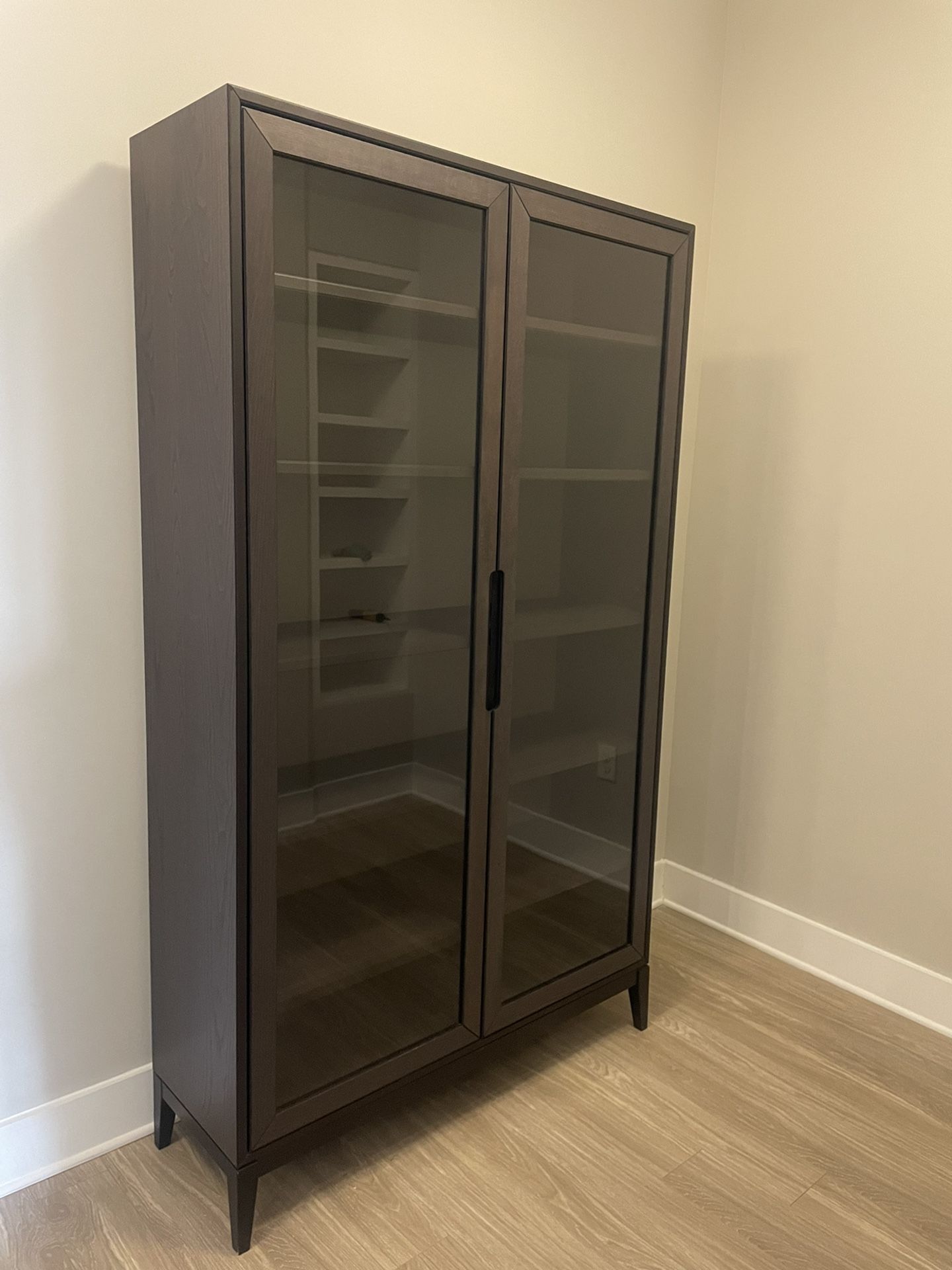Ikea REGISSÖR Glass-door cabinet, brown46 1/2x79 7/8 " OBO