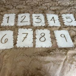 Party Table Numbers  4x6 (9 Pcs